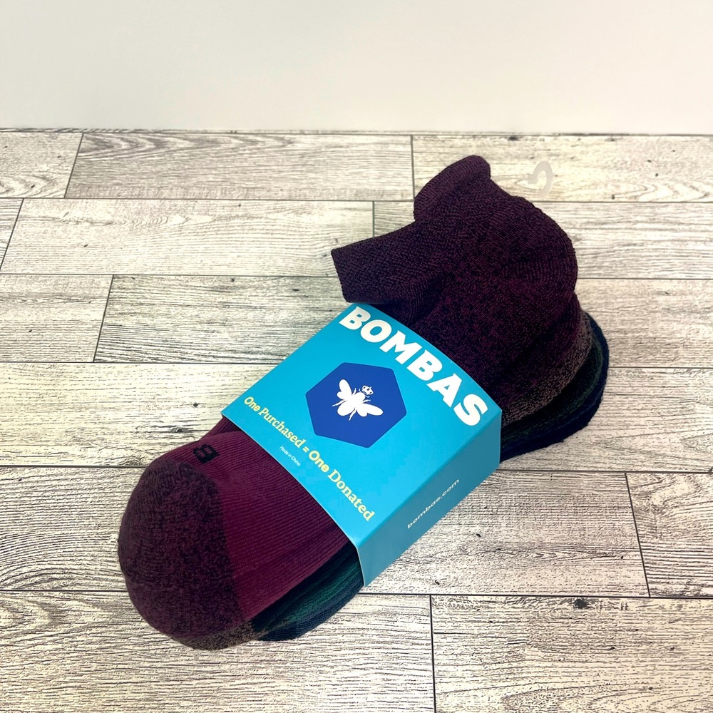 Bombas Socks - Burgundy, Black, green, and blue unisex